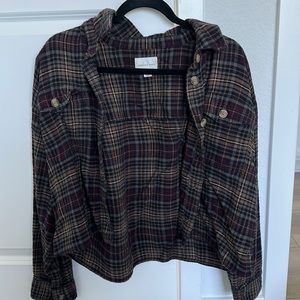 cropped flannel